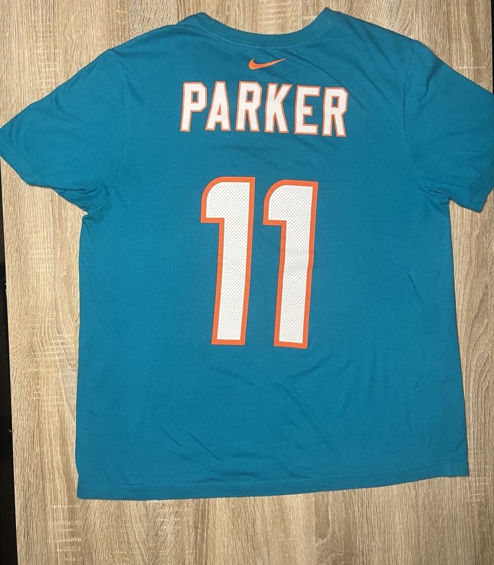 Devante Parker Miami Dolphins #11 Teal TShirt Jersey L